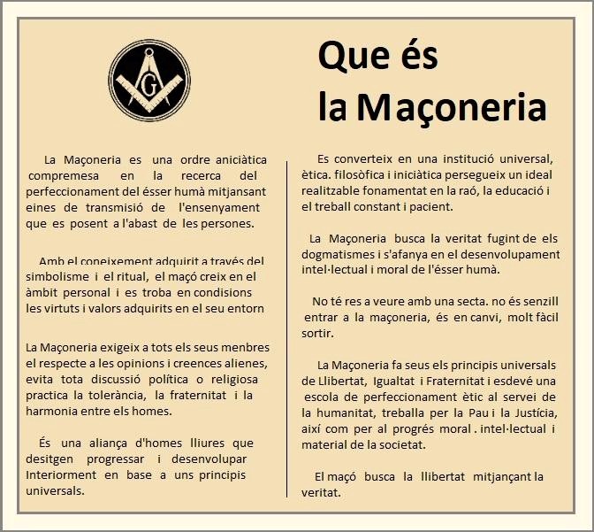 La Ma&ccedil;oneria i la seva petjada